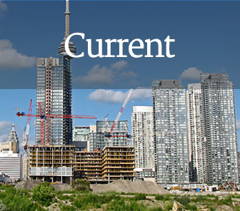 Toronto skyline under construction
